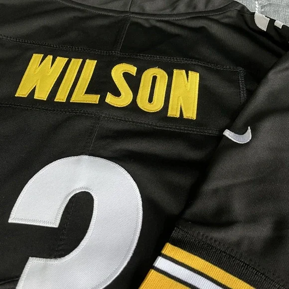 Nike Black Football Jersey with Yellow Stripes - Main Image